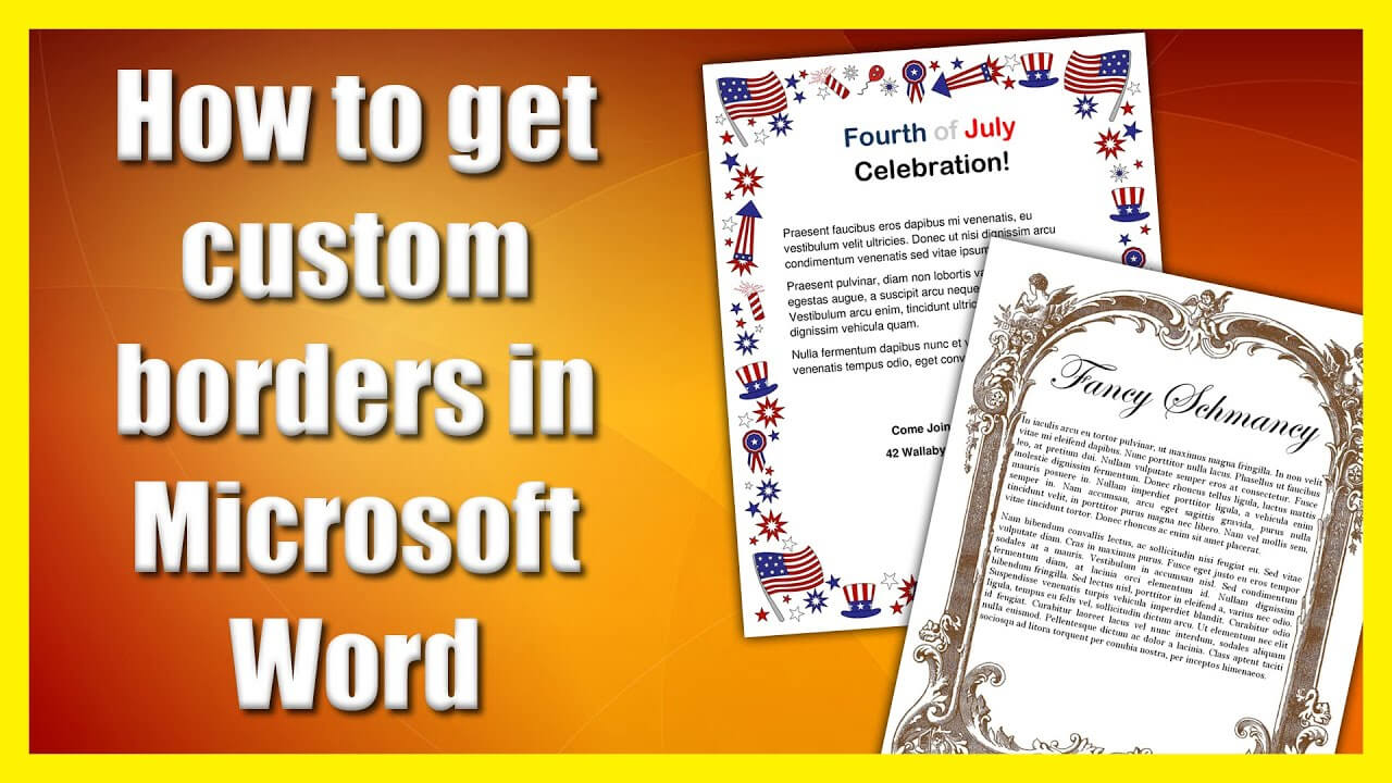 How To Get A Custom Border In Microsoft Word With Scroll Paper Template Word