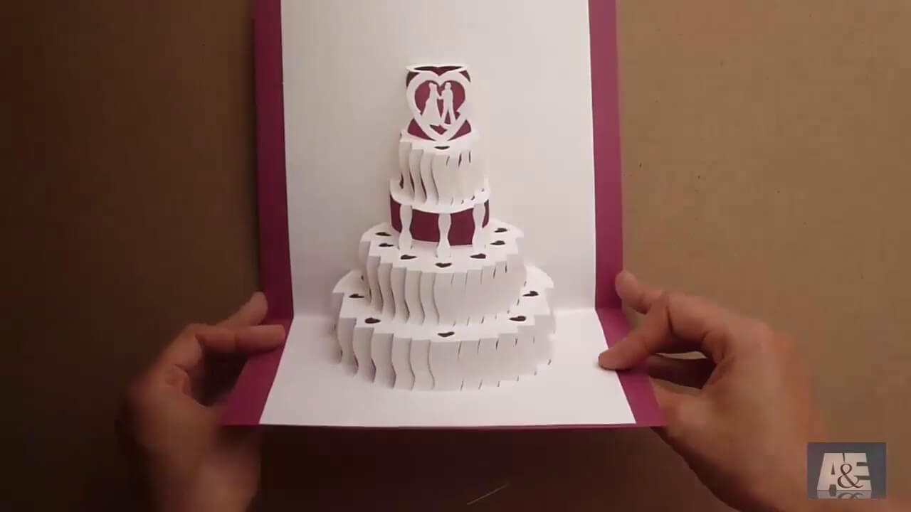 How To Make A Amazing Wedding Cake Pop Up Card Tutorial – Free Template For Wedding Pop Up Card Template Free