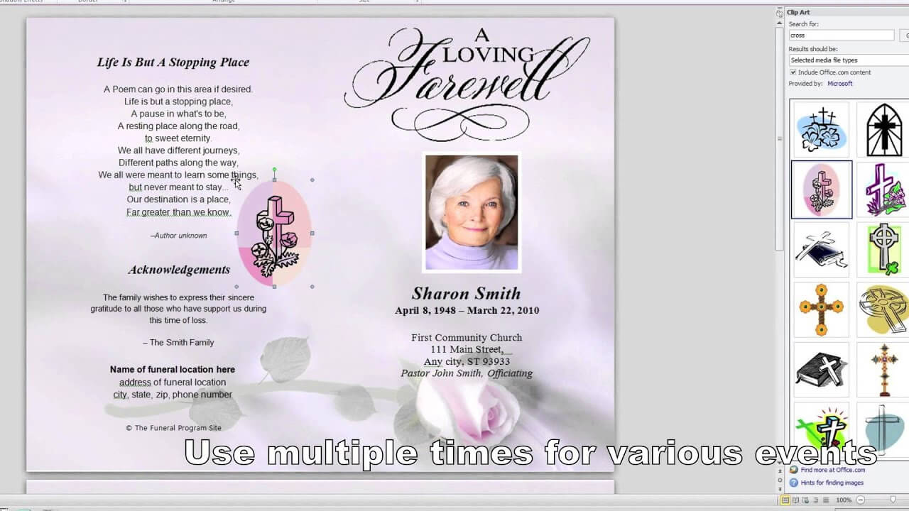 How To Make A Funeral Program In Word Pertaining To Free Obituary Template For Microsoft Word