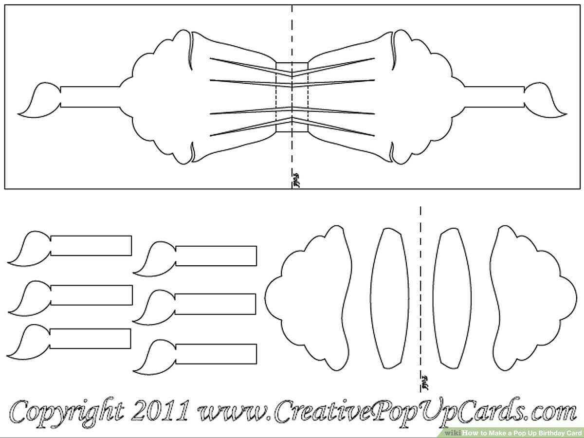 How To Make A Pop Up Birthday Card: 13 Steps (With Pictures) With Regard To Templates For Pop Up Cards Free