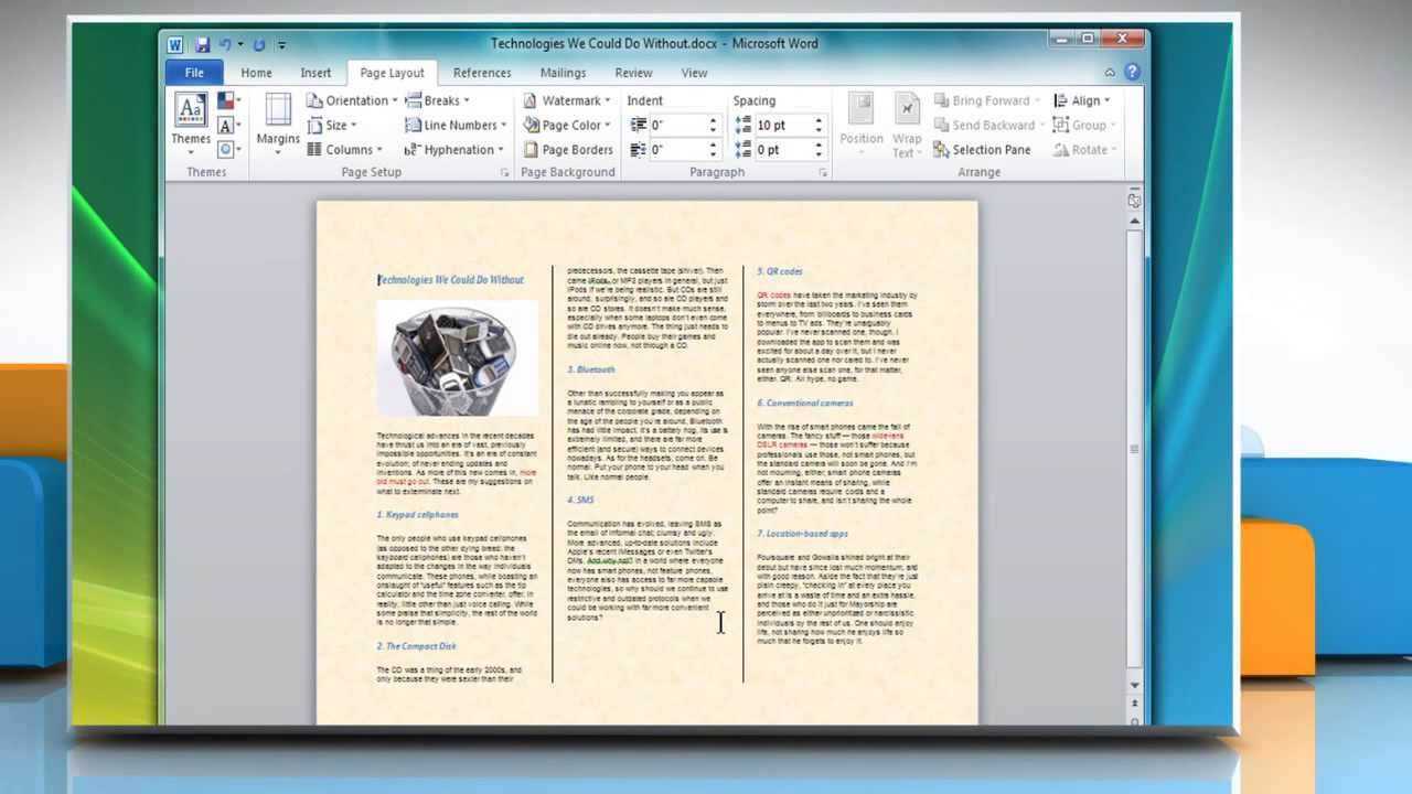 How To Make A Tri Fold Brochure In Microsoft® Word 2007 Within Brochure Template On Microsoft Word