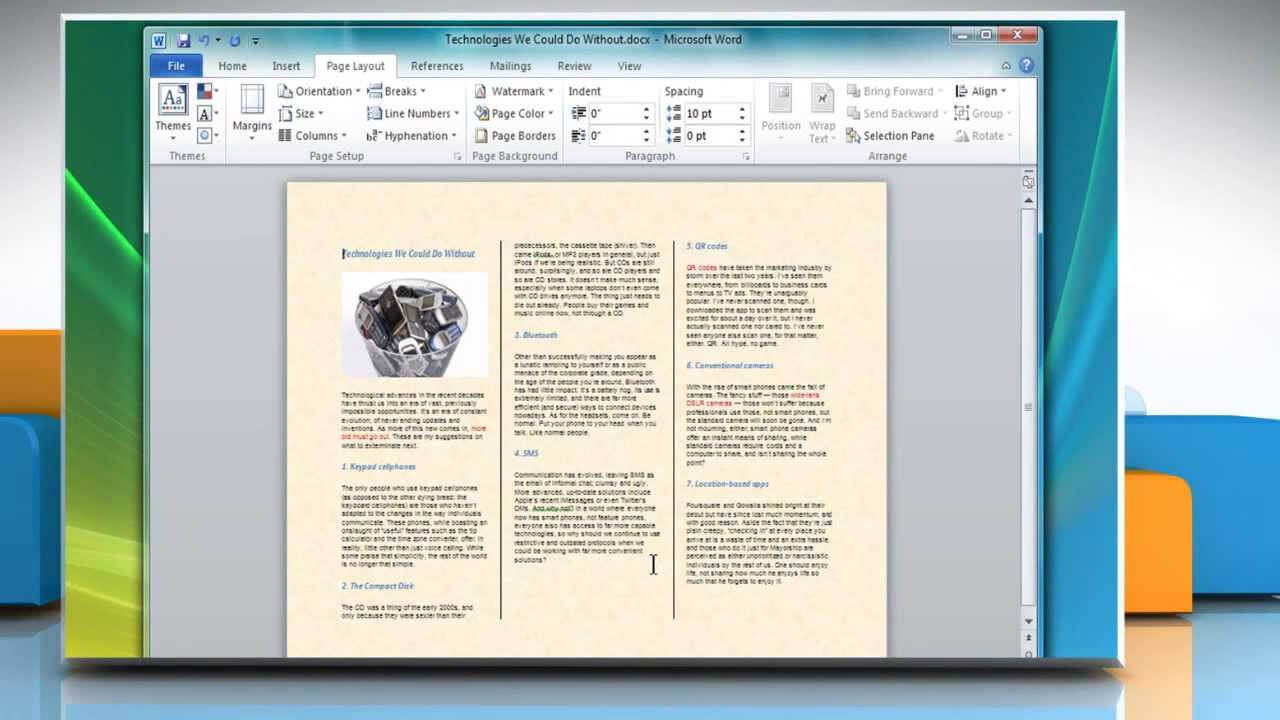 How To Make A Tri Fold Brochure In Microsoft® Word 2007 Within Brochure Templates For Word 2007
