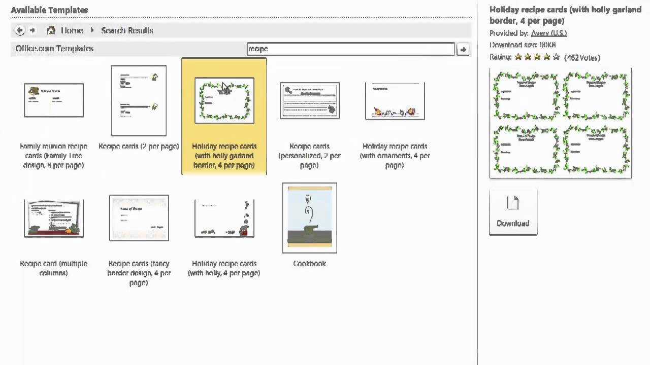 How To Make Fancy Recipe Cards Using Microsoft Word : Using Ms Word With Free Recipe Card Templates For Microsoft Word