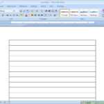 How To Make Lined Paper In Word 2007: 4 Steps (With Pictures) Throughout Ruled Paper Word Template