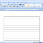 How To Make Lined Paper In Word 2007: 4 Steps (With Pictures) Within Notebook Paper Template For Word 2010