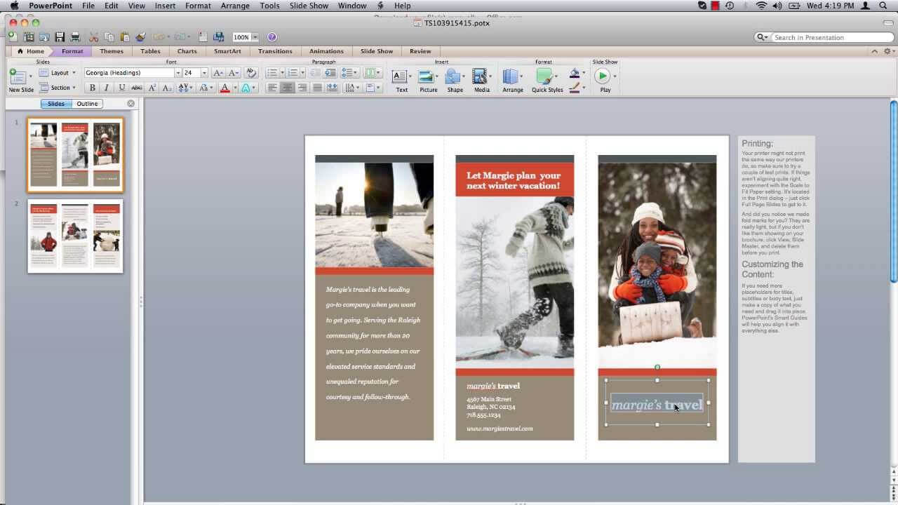 How To Make Powerpoint Brochure Inside Medical Office Brochure Templates