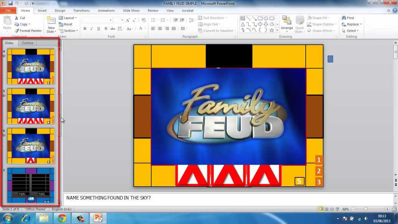 How To Make Powerpoint Games Family Feud Intended For Family Feud Powerpoint Template Free Download