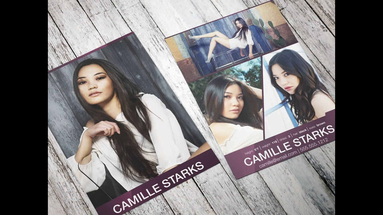 How To Make Your Own Model Comp Card In Photoshop Throughout Zed Card Template Free