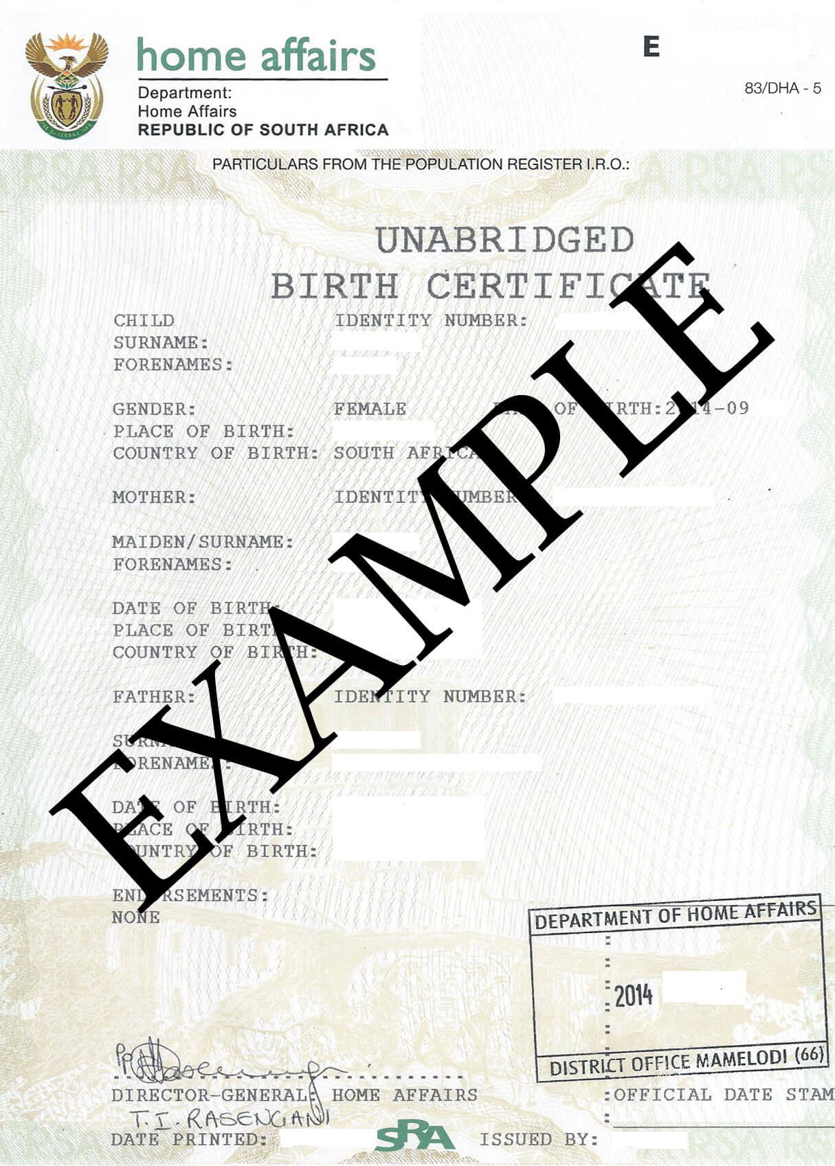 How To Travel With Children Into And Out Of South Africa With Regard To South African Birth Certificate Template