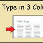 How To Type In 3 Columns Word In 3 Column Word Template