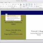 How To Use Microsoft Publisher Templates To Create A Business Card With Microsoft Office Business Card Template