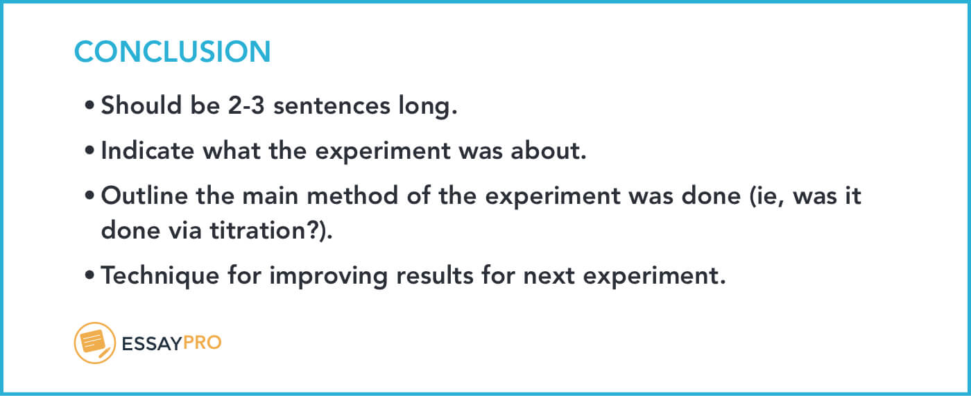 How To Write A Lab Report: Format, Examples | Essaypro Throughout Lab Report Conclusion Template