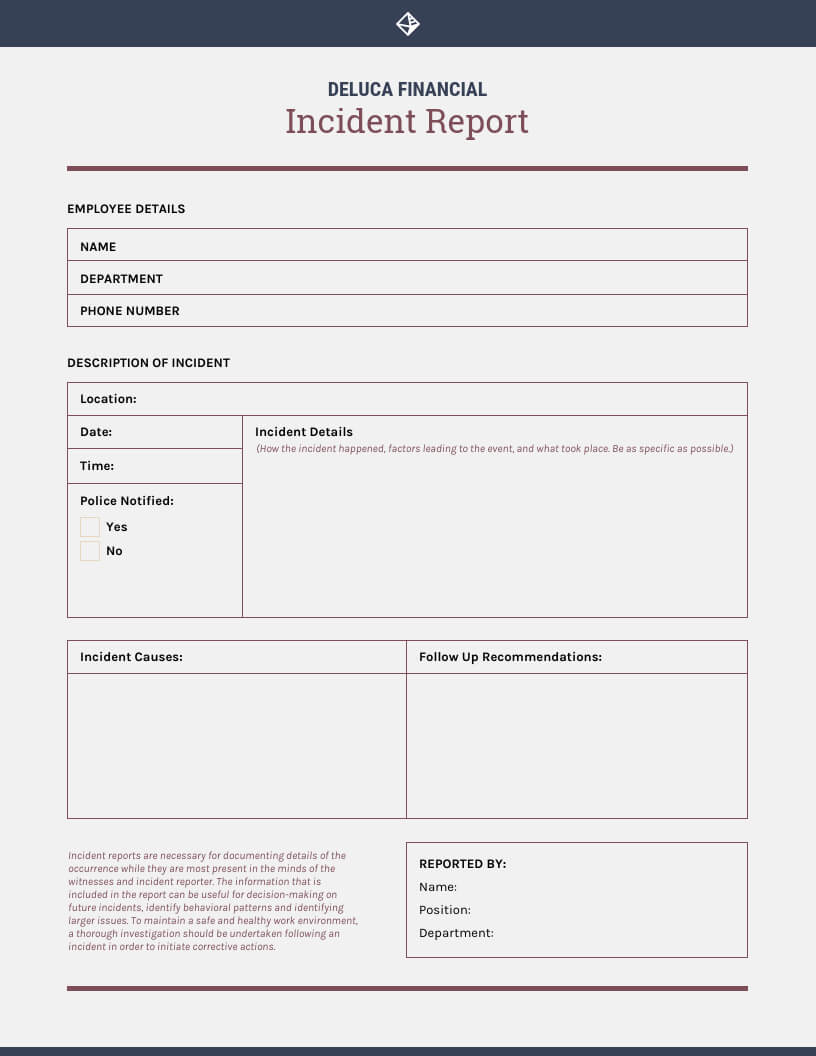 How To Write An Effective Incident Report [Incident Report In It Incident Report Template