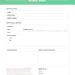 How To Write An Effective Incident Report [Incident Report Inside Serious Incident Report Template