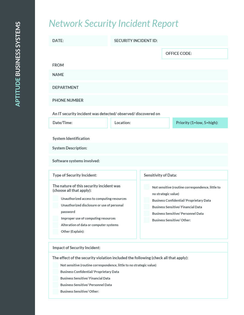 How To Write An Effective Incident Report [Incident Report Intended For Computer Incident Report Template