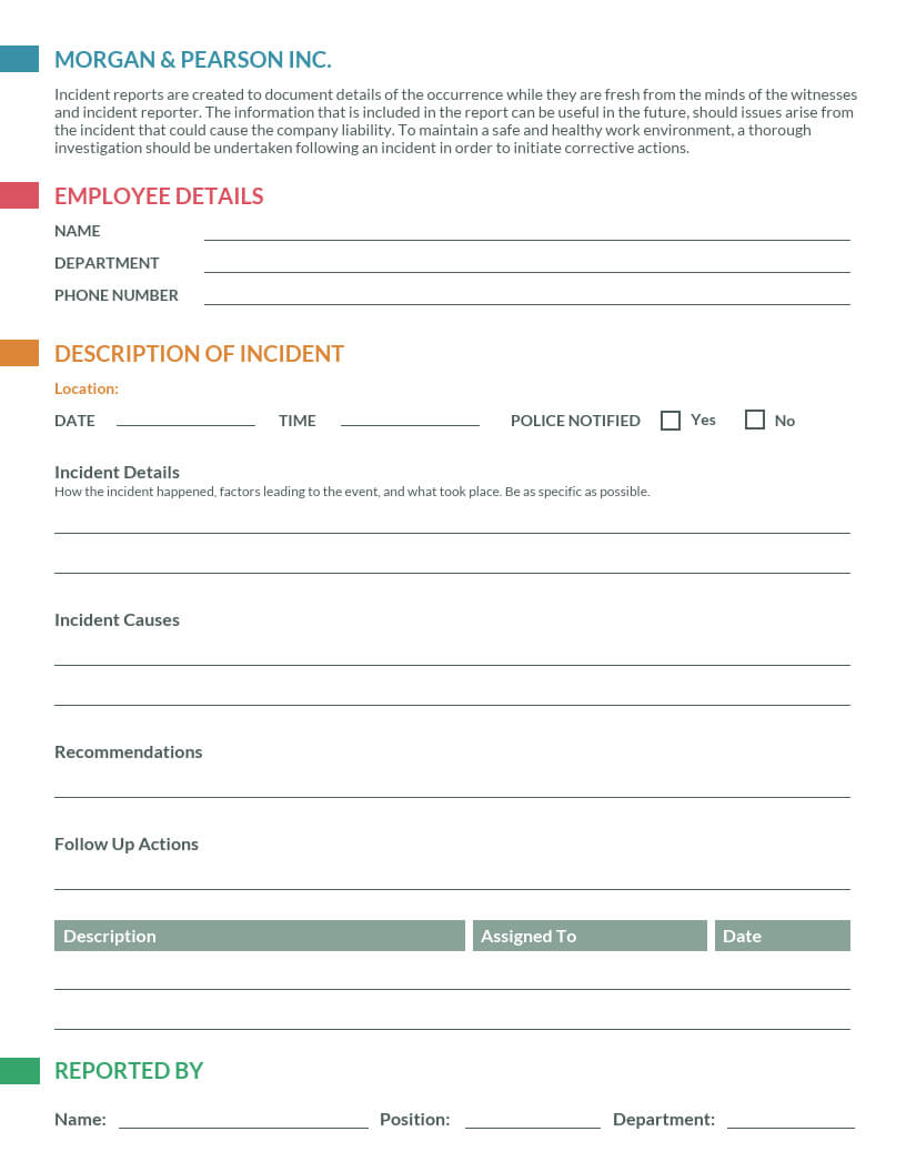 How To Write An Effective Incident Report [Incident Report Intended For Serious Incident Report Template