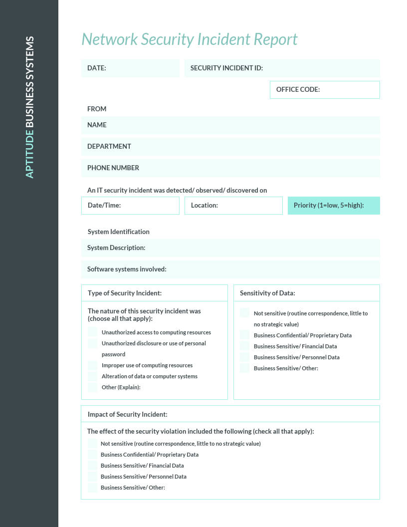 How To Write An Effective Incident Report [Incident Report Within It Incident Report Template