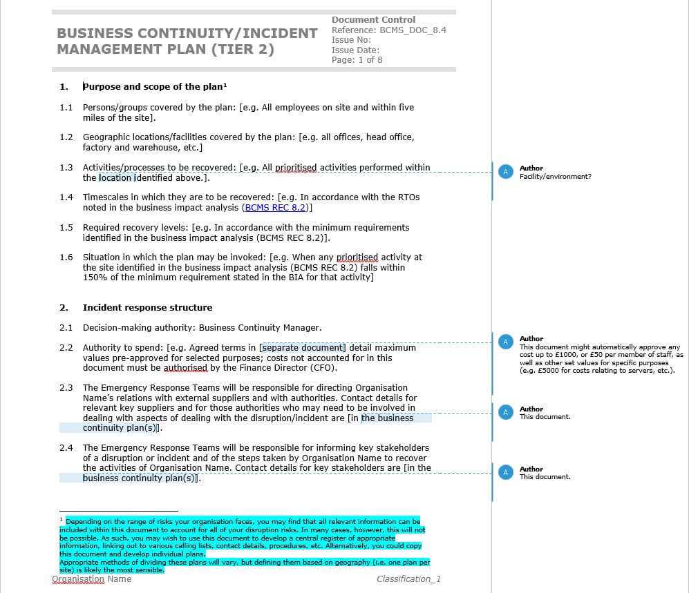 How To Write An Iso 22301 Compliant Business Continuity Plan In Pci Dss Gap Analysis Report Template