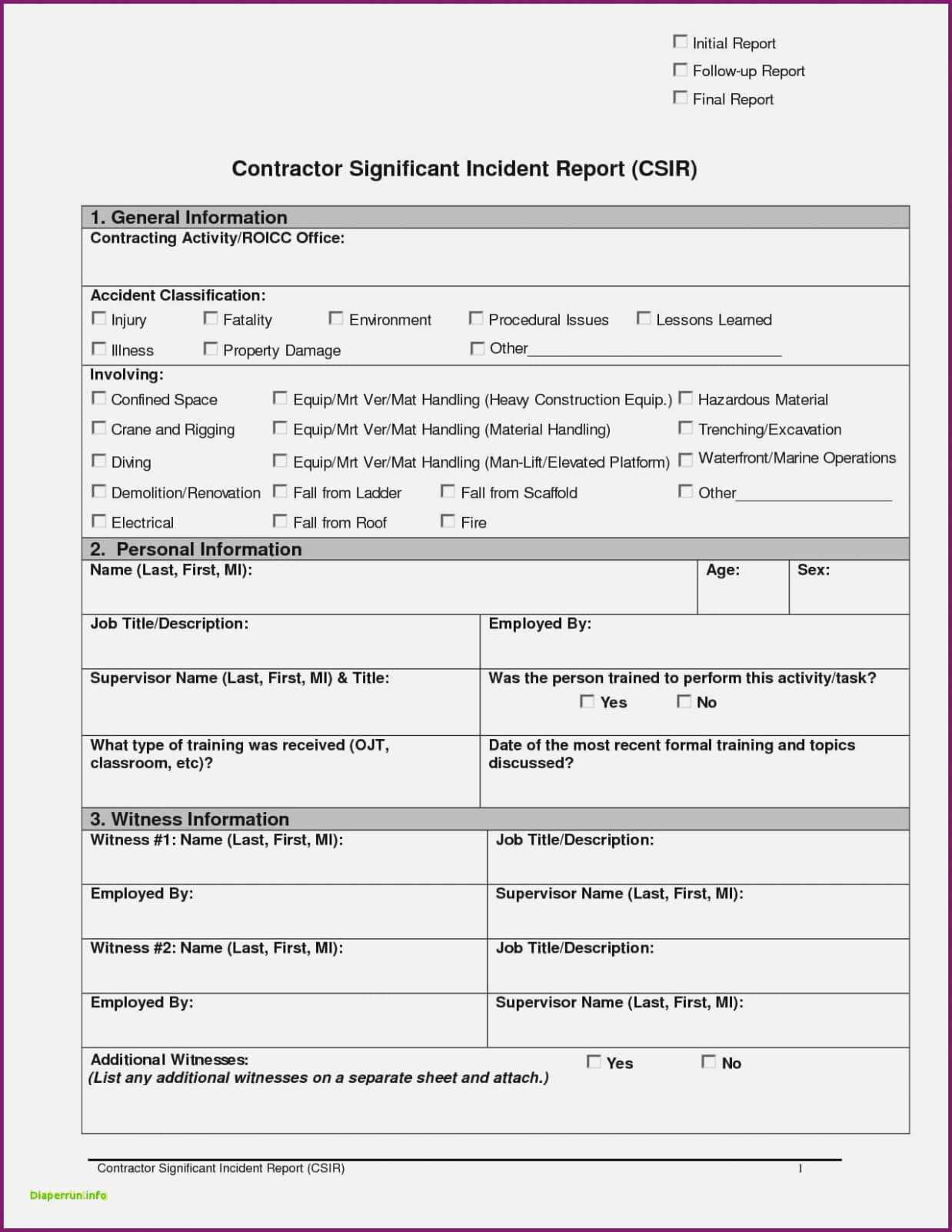 Hse Report Template Fresh Hse Report Template New Incident For Hse Report Template