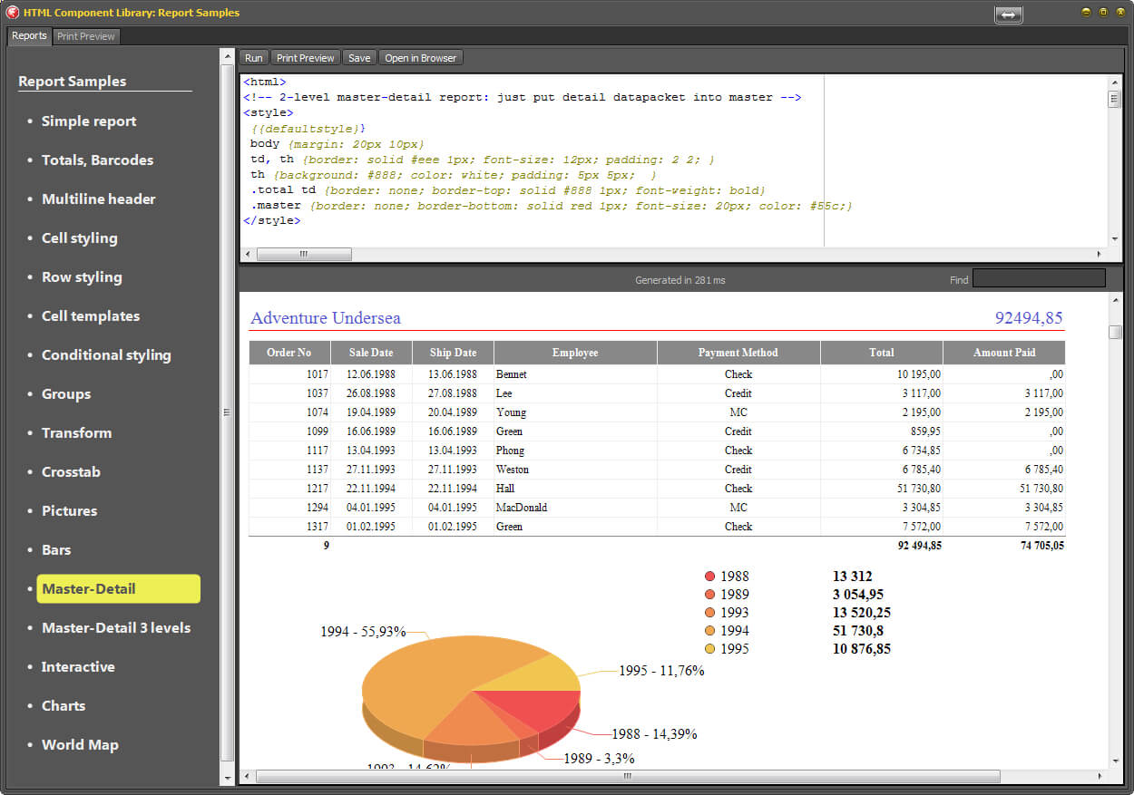 Html Report Library For Delphi Inside Html Report Template