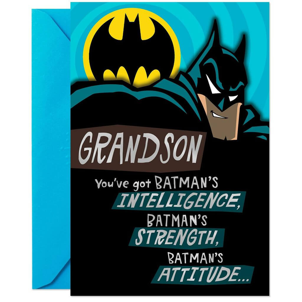 I Am Batman Birthday Card Grandson And Catwoman Template With Regard To Batman Birthday Card Template