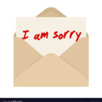 I Am Sorry Card In Brown Envelope The Letter In Sorry Card Template