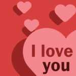 I Love You Card (Quarter Fold) Within Quarter Fold Card Template