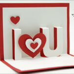 I Love You – Valentine`s Day Pop Up Cards – Paper Craft Tutorial – Diy With I Love You Pop Up Card Template