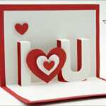 I Love You – Valentine`s Day Pop Up Cards – Paper Craft Tutorial – Diy With I Love You Pop Up Card Template