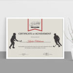 Ice Hockey Achievement Certificate Template Pertaining To Walking Certificate Templates