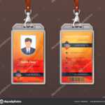 Id Card Corporate Identity. Employee Access Badge Design Throughout Personal Identification Card Template