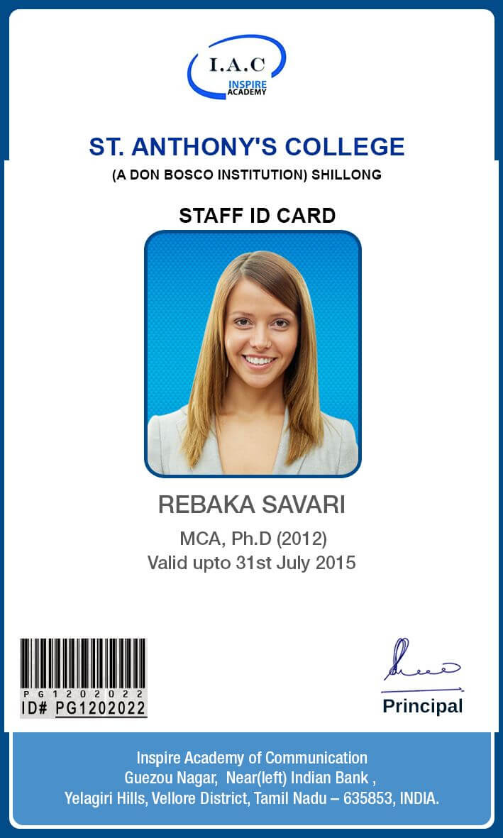 Id Card Designs | Id Cards | Identity Card Design, Id Card Pertaining To College Id Card Template Psd