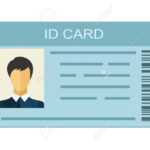 Id Card Isolated On White Background. Identification Card Icon with Personal Identification Card Template