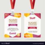 Id Card Template Plastic Badge Pertaining To Conference Id Card Template