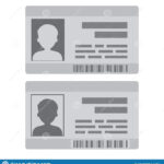 Identification Cards. Personal Document With Photo, Text And With Personal Identification Card Template