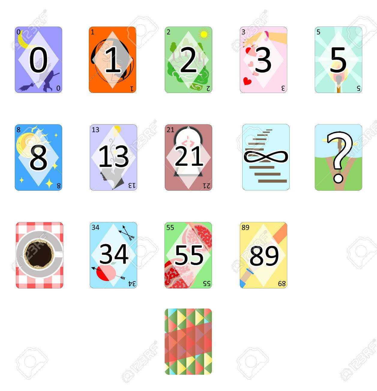 Illustration Of The Agile Poker Planning Estimation Cards. Throughout Planning Poker Cards Template