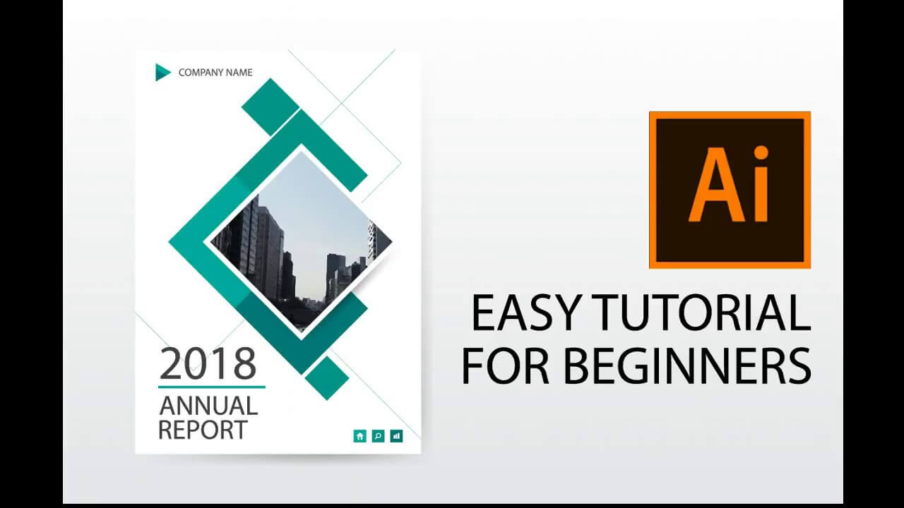 Illustrator Tutorial : How To Design Annual Report Cover, Brochure, Flyer  Template Within Illustrator Report Templates