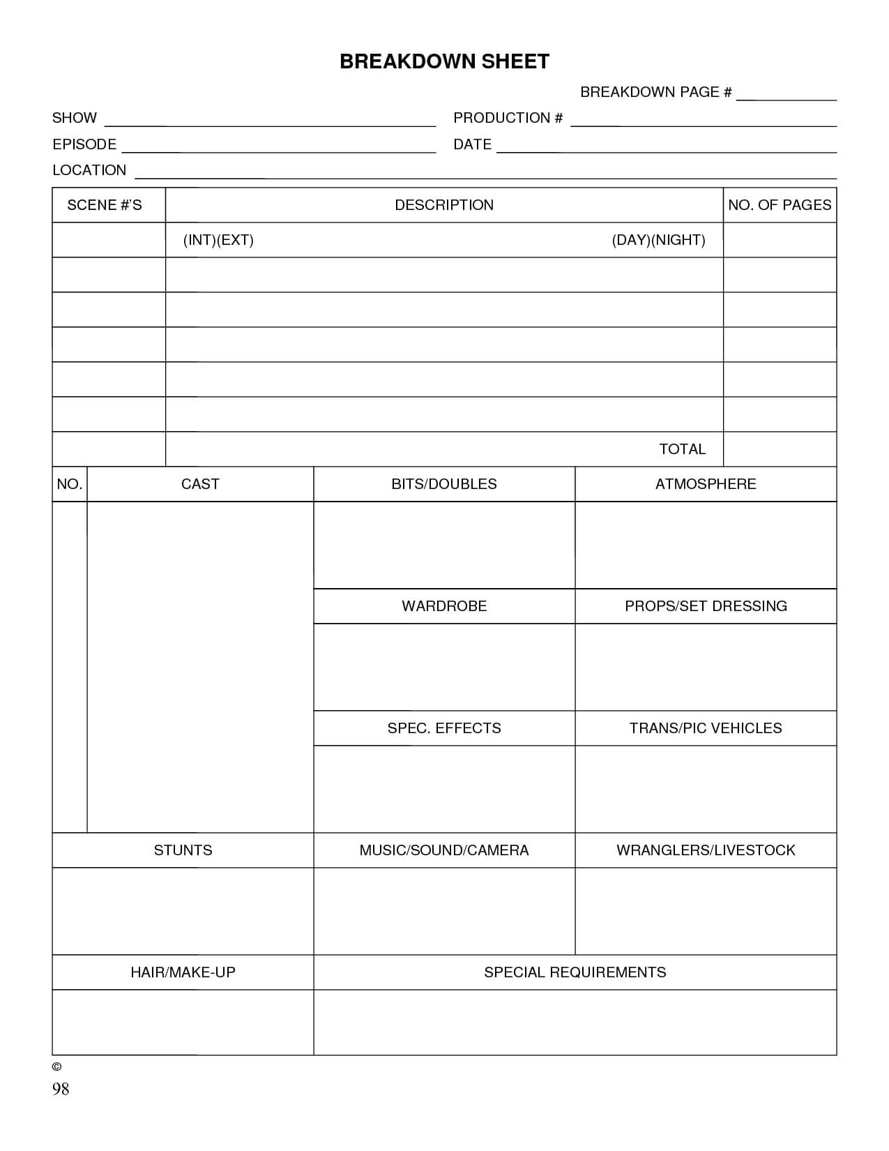 Image Result For Blank Av Script Template | Film | Movie Inside Shooting Script Template Word