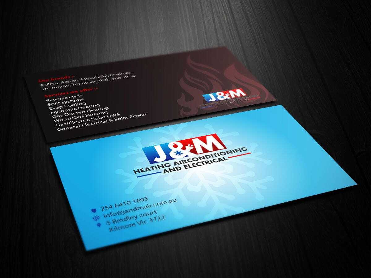 Image Result For Business Card Ideas For Hvac And Electrical For Hvac Business Card Template