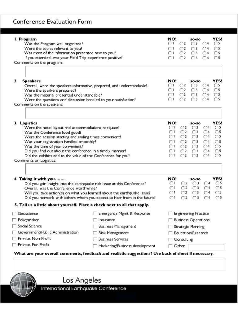 Image Result For Conference Evaluation Form | Pd Evaluation Intended For Website Evaluation Report Template