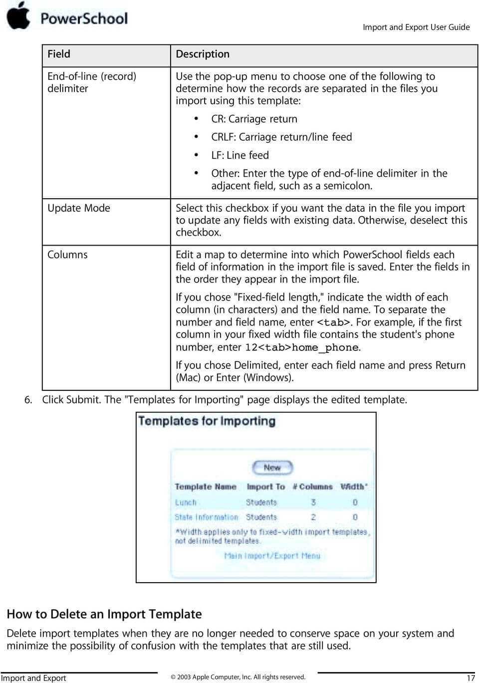 Import And Export User Guide Powerschool Student Information Pertaining To Powerschool Reports Templates