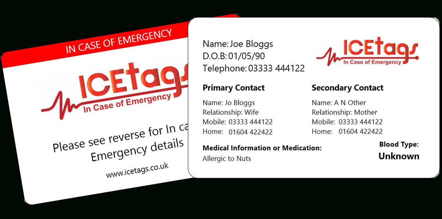 In Case Of Emergency Card | Wallet Card | Free Delivery Within In Case Of Emergency Card Template