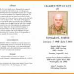 In Memoriam Cards Template Free Celebration Of Life Program Pertaining To Remembrance Cards Template Free