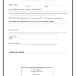 Incident Report Form Child Care | Child Accident Report Inside School Incident Report Template
