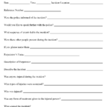 Incident Report Form Template | Editable Forms With Incident Report Form Template Word