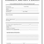 Incident Report Form Template Microsoft Excel | Report for School Incident Report Template