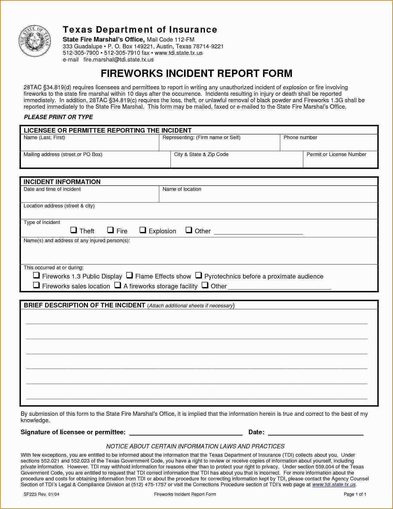 Incident Report Letter Sample In Workplace | Manswikstrom.se With Regard To Incident Report Form Template Qld