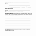 Incident Report Sample N Workplace Template Australia Nsw Regarding Incident Report Form Template Qld