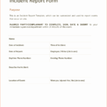 Incident Report Template Microsoft Best Of Incident Report With Incident Report Template Microsoft