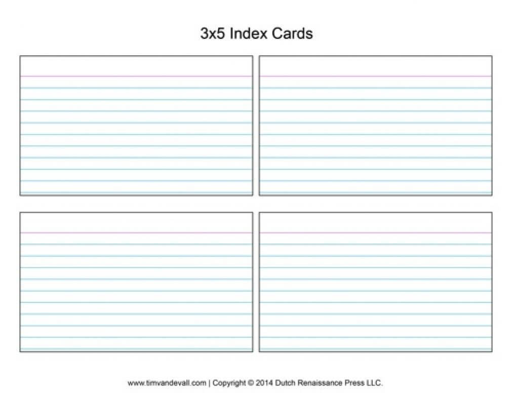 Index Cards Template - Template Ideas Intended For 4X6 Note Card Template